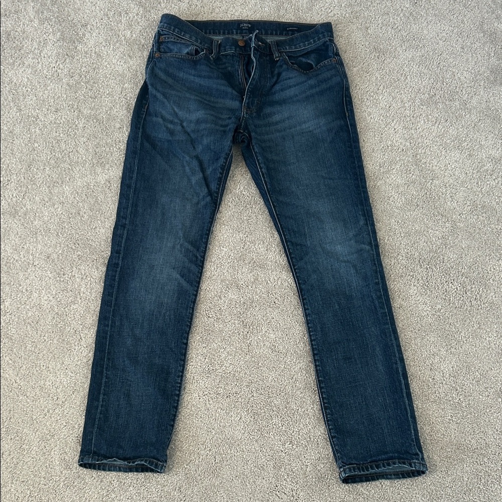 J. Crew Men's Dark Blue Straight Jeans